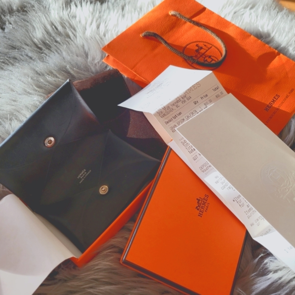 Hermès Oran  Epson Calfskin cardholder